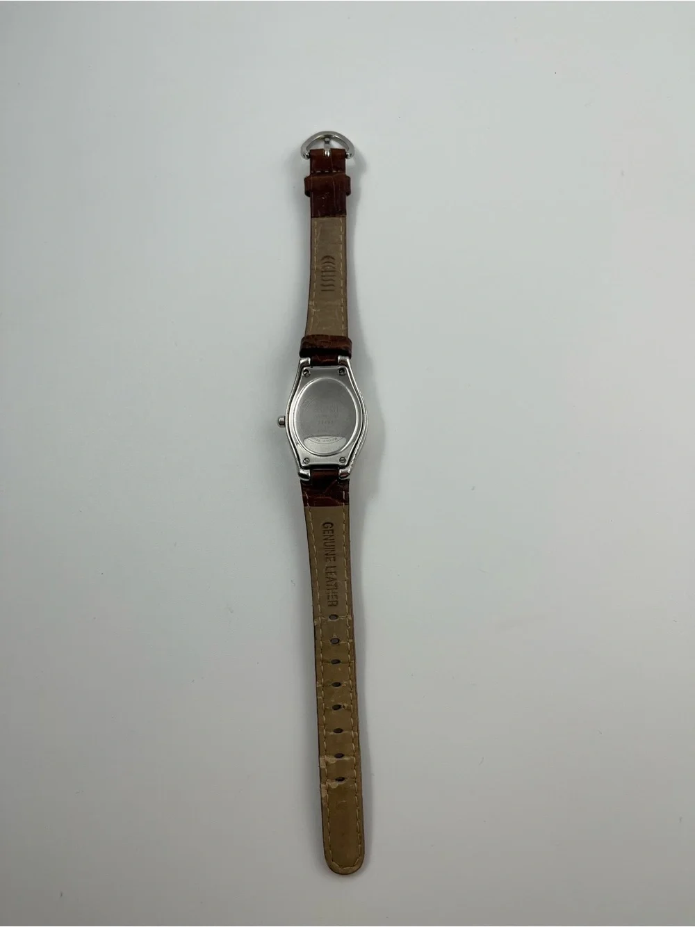 925 Sterling Silver Watch Case Space Age Analog Wrist Watch Mother of Pearl